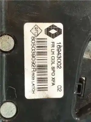 Recambio de automóvil de segunda mano de cerradura puerta delantera izquierda para renault scenic iii 1.6 dci diesel fap referencias oem iam 805039092r  
