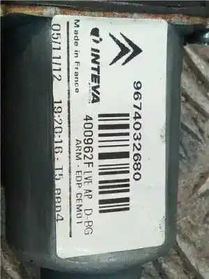 Автозапчастина б/у регулятор переднього правого скла для citroen c4 picasso 1.6 hdi fap посилання на oem iam 9674032680  