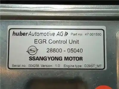Second-hand car spare part ecu engine control for ssangyong korando 2.9 turbodiesel oem iam references 2880005040  