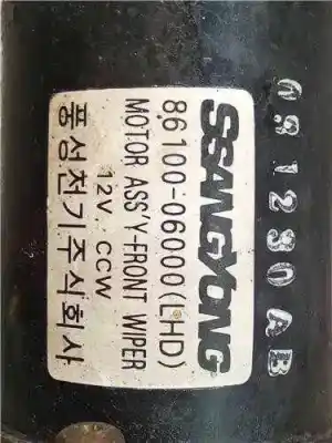 Second-hand car spare part front windshield wiper motor for ssangyong korando 2.9 turbodiesel oem iam references 8610006000  