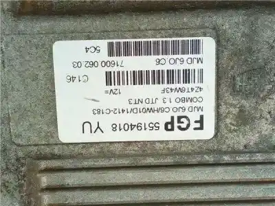 Second-hand car spare part ecu engine control for opel combo 1.3 cdti 16v oem iam references 55194018  