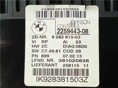 Peça sobressalente para automóvel em segunda mão quadrante por bmw x1 2.0 turbodiesel referências oem iam 225944308  