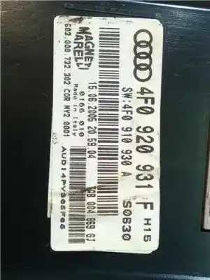 Автозапчасти б/у приборная доска за audi a6 avant (4f5) 3.0 v6 24v tdi ссылки oem iam 4f0920931f  