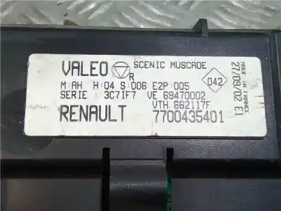 Peça sobressalente para automóvel em segunda mão comando de sofagem (chauffage / ar condicionado) por renault scenic (ja..) k4m a7 referências oem iam 7700435401  