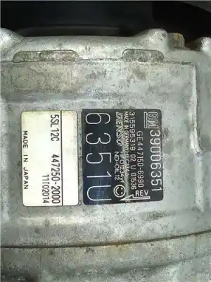 Second-hand car spare part air conditioning compressor for opel corsa e van 1.3 cdti oem iam references 39006351  