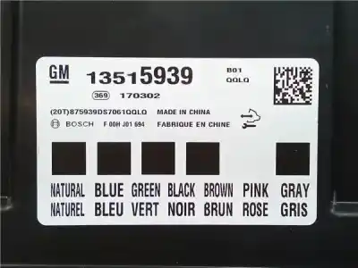 Second-hand car spare part power management control unit for opel corsa e van 1.3 cdti oem iam references 13515939  