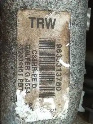 Gebrauchtes Autoersatzteil bremszange hinten rechts zum citroen c4 berlina 9hxdv6ated4 oem-iam-referenzen 9635313780  
