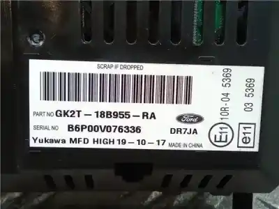 Автозапчастина б/у багатофункційний дисплей для ford ka+ (cdu) yskd посилання на oem iam gk2t18b955ra  
