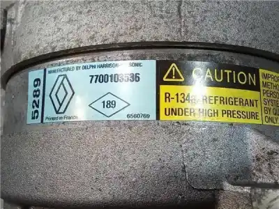 Pezzo di ricambio per auto di seconda mano compressore aria condizionata per renault scenic (ja..) k4m a7 riferimenti oem iam 7700103536  