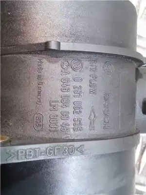 Second-hand car spare part flowmeter for mercedes-benz clase c (w203) familiar 2.2 cdi cat 122 cv / 90 kw oem iam references a6460940048 0281002535/5 pins 281002535