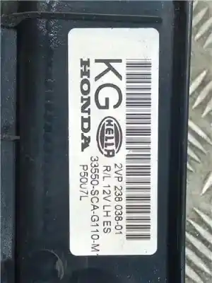 Pezzo di ricambio per auto di seconda mano lampada posteriore sinistra per honda cr-v (rd8) 2.2 ctdi riferimenti oem iam 33550scag110m1  2vp23803801