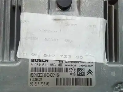 Автозапчастина б/у блок управління пуск/стоп для citroen c4 berlina 1.6 16v hdi посилання на oem iam 9661773380 centralita motor 9653958980 , centralita bsi 9661940480 y clausor 9649781080 281011863