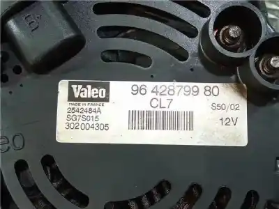 Second-hand car spare part alternator for peugeot 206 cc (2d) 1.6 oem iam references 9642879980 cl7/12v 2542484a