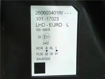 Автозапчастина б/у ліва фара для renault kangoo ii (f/kw0) electrico z.e. [electrico 44 kw] посилання на oem iam 260603401r  10117023