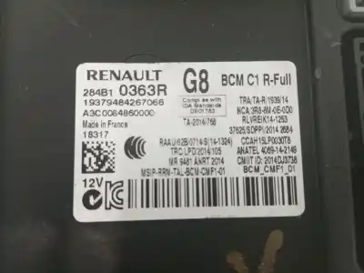 Second-hand car spare part fuse box unit for renault captur i (j5_, h5_) 0.9 tce 90 oem iam references 284b10363r  