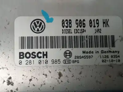Автозапчасти б/у блок управления двигателем за seat leon (1m1) 1.9 tdi ссылки oem iam 038906019hk  0281010985