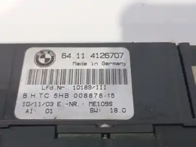 Peça sobressalente para automóvel em segunda mão comando de sofagem (chauffage / ar condicionado) por bmw 3 descapotable (e46) 320 ci referências oem iam 64114126707  