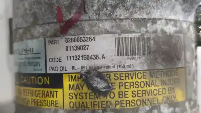 Pezzo di ricambio per auto di seconda mano compressore aria condizionata per renault megane ii ranchera familiar (km0/1_) 1.9 dci riferimenti oem iam 8200053264   Pezzo di ricambio per auto di seconda mano compressore aria condizionata per renault megane ii ranchera familiar (km0/1_) 1.9 dci riferimenti oem iam 8200053264