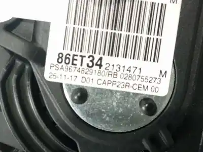 Second-hand car spare part accelerator pedal for ds ds 7 crossback (j_) 2.0 bluehdi 180 (jjehzr) oem iam references 9674829180  
