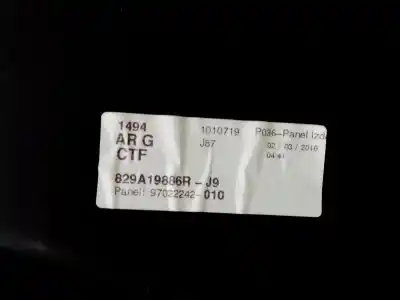 Автозапчасти б/у обивка задней левой двери за renault captur i (j5_, h5_) 0.9 tce 90 ссылки oem iam 829a19886r  