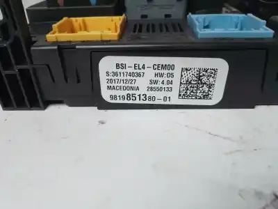 Second-hand car spare part bsi control unit for citroen c4 picasso ii 1.2 thp 130 oem iam references 981985138001  bsi el4