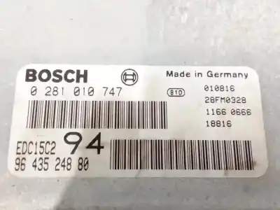 Peça sobressalente para automóvel em segunda mão centralina de motor uce por peugeot 307 (3a/c) 2.0 hdi 90 referências oem iam 0281010747  