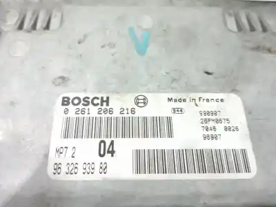 Second-hand car spare part ecu engine control for peugeot 206 fastback (2a/c) 1.6 i oem iam references 9632693980  0261206216