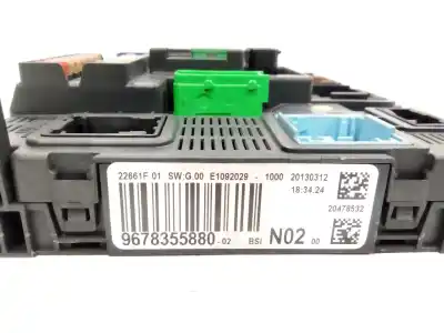 Second-hand car spare part bsi control unit for citroen c-elysee (dd_) 1.6 hdi 92 oem iam references 9678355880  