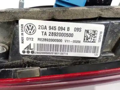 Автозапчасти б/у внутренний правый задний фонарь за vw t-roc (a11, d11) 1.5 tsi 4motion ссылки oem iam 2ga945094b  