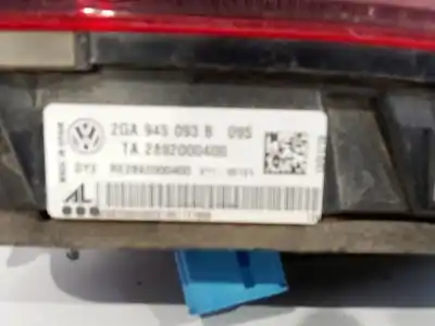 Автозапчасти б/у внутренний левый задний фонарь за vw t-roc (a11, d11) 1.5 tsi 4motion ссылки oem iam 2ga945093b  