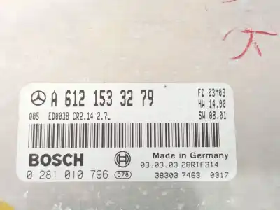 Автозапчасти б/у блок управления двигателем за otras marcas de  ссылки oem iam a6121533279 clase m w163 fase 2 270cdi 163cv  0281010796
