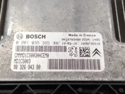 Pezzo di ricambio per auto di seconda mano centralina motore per peugeot 3008 suv (mc_, mr_, mj_, m4_) 1.5 bluehdi 130 riferimenti oem iam 0281035365  