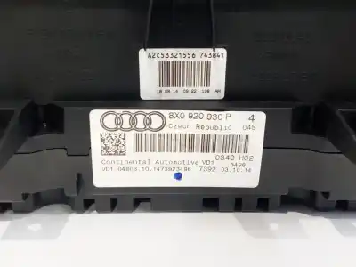 Second-hand car spare part dashboard for audi a1 (8x1, 8xk) 1.6 tdi oem iam references 8x0920930p 8x0 920 930 p 