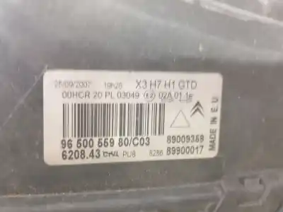 Second-hand car spare part left headlight for otras marcas de  oem iam references 6208 43 c5 ii 2004-2008 620843 9650055980