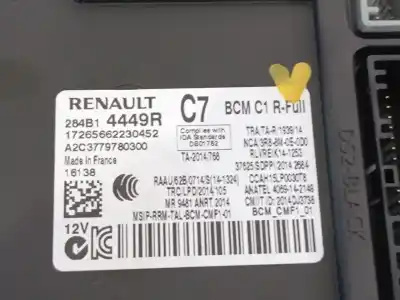 Автозапчасти б/у электронный модуль за renault espace v (jr_) 1.6 dci 130 ссылки oem iam 284b14449r  a2c3779780300
