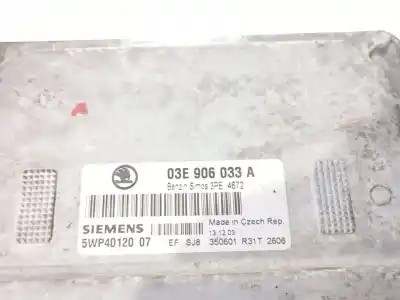 Second-hand car spare part ecu engine control for al de  oem iam references 03e906033a fabia (6y2/6y3) bme  