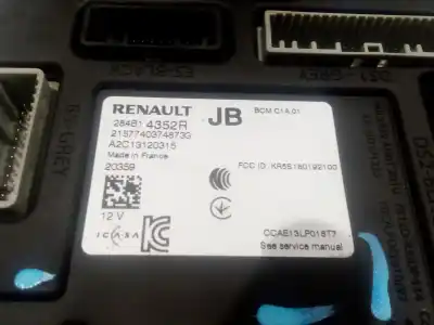 Автозапчасти б/у комфортный модуль за renault megane iv fastback (b9a/m/n_) 1.5 blue dci 115 (b9a6) ссылки oem iam 284b14352r  