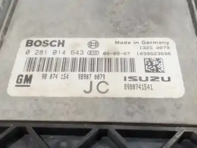 Автозапчастина б/у ебу контролер двигуна для opel astra h sedán (a04) 1.7 cdti (l69) посилання на oem iam 98074154 989070079 8980741541