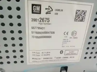 Автозапчастина б/у аудіо система / радіо cd для opel corsa e (x15) 1.3 cdti (08, 68) посилання на oem iam 39012675  