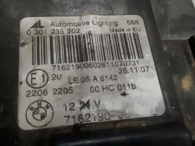 Second-hand car spare part right headlight for bmw x3 (e83) 2.0 sd oem iam references 63127162190 63 12 7 162 190 7162190