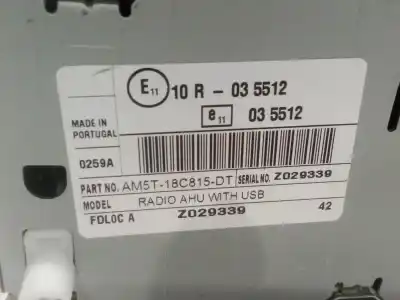Автозапчастина б/у аудіо система / радіо cd для ford fiesta vi (cb1, ccn) 1.25 посилання на oem iam am5t18c815dt am5t-18c815-dt z029339