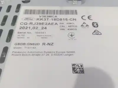 Автозапчастина б/у аудіо система / радіо cd для ford transit v363 furgón (fcd, fdd) 2.0 ecoblue посилання на oem iam cqrj39e2aea  