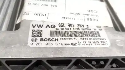 Peça sobressalente para automóvel em segunda mão centralina de motor uce por vw t-roc (a11, d11) 2.0 tdi scr referências oem iam 05l907309b 05l 907 309 b 0281035371