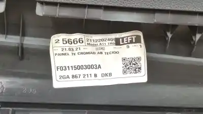Автозапчасти б/у обивка задней левой двери за vw t-roc (a11, d11) 2.0 tdi scr ссылки oem iam 2ga867211b 2ga 867 211 b 