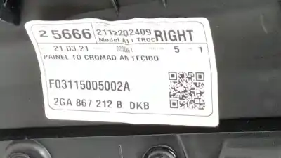 İkinci el araba yedek parçası arka sag kapi kaplamasi için vw t-roc (a11, d11) 2.0 tdi scr oem iam referansları 2ga867212b 2ga 867 212 b 