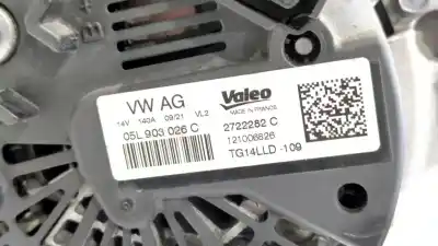 Автозапчастина б/у генератор для vw t-roc (a11, d11) 2.0 tdi scr посилання на oem iam 05l903026c 05l 903 026 c 
