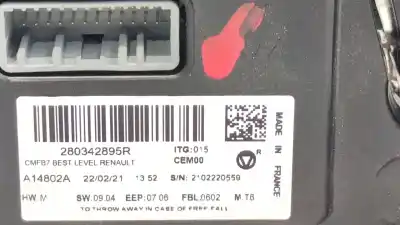 Second-hand car spare part multifunction display for al de  oem iam references 280342895r  renault captur ii año 2020