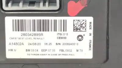 Second-hand car spare part multifunction display for al de  oem iam references 280342895r  renault arkana año 2022
