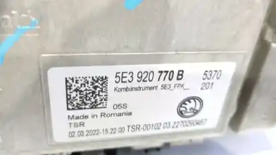 Автозапчастина б/у панель інструментів для skoda octavia iv (nx3, nn3) 2.0 tdi посилання на oem iam 5e3920770b 5e3 920 770 b 