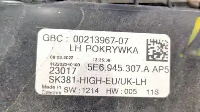 Автозапчастина б/у внутрішній лівий задній ліхар для skoda octavia iv (nx3, nn3) 2.0 tdi посилання на oem iam 5e6945307a 5e6 945 307 a 0021396707
